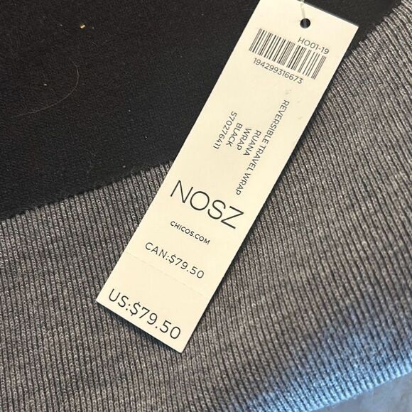 CHICOS Reversible Travel Wrap - Picture 4 of 9